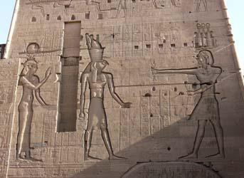 Isis and Horus at Philae Temple