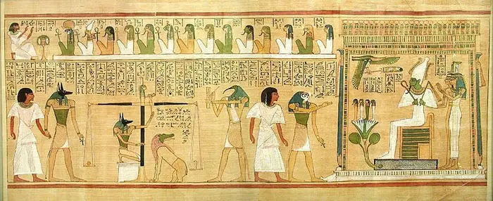 Osiris at the Weighing of the Heart Ceremony