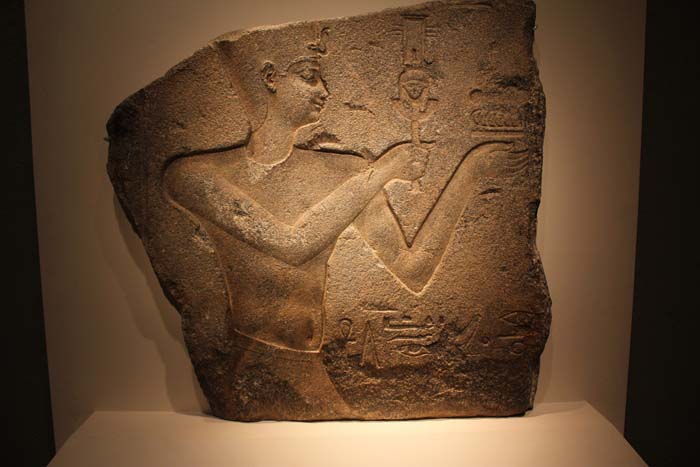 Relief of Ptolemy II with a sistrum