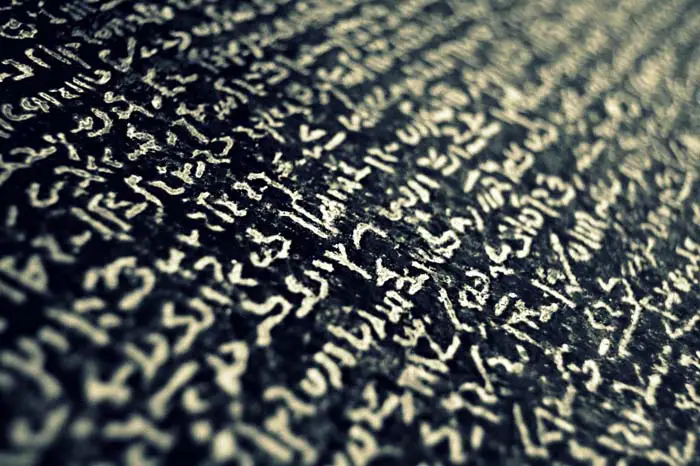 Writing on the Rosetta Stone