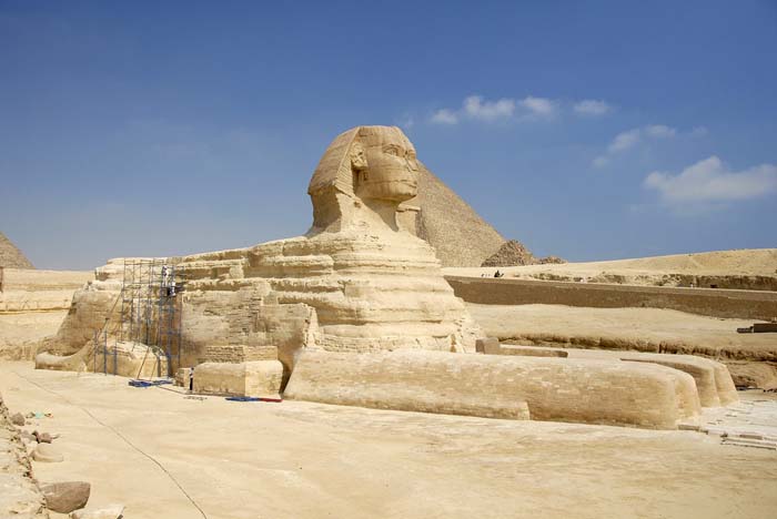 Restoration works at the Great Sphinx