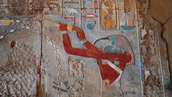 Depiction of the god Thoth at Karnak