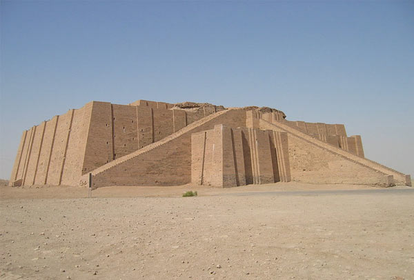 The massive temple with a pyramid like From Ziggurat in the dessert