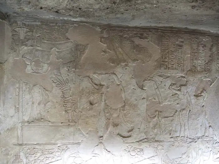 Depictions at Akhenaton's Tomb