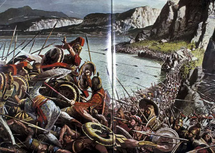 Depiction of the Battle of Thermopylae