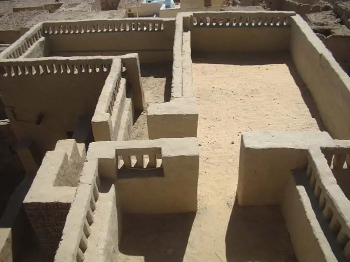 Recreation of a mud-brick house