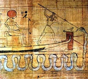 Depiction of Seth battling Apophis